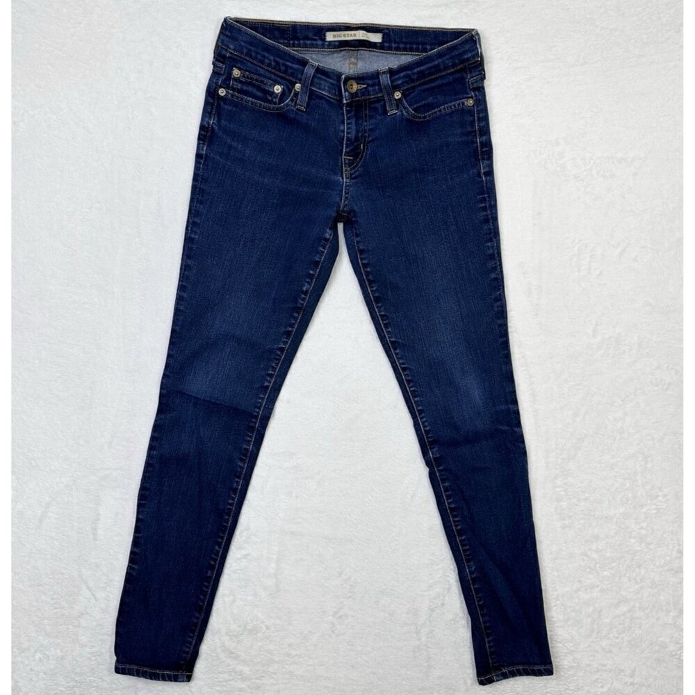 Big Star Jeans Womens 27 Dark Blue Wash Alex Skinny Stretch Mid Rise 29 X 30